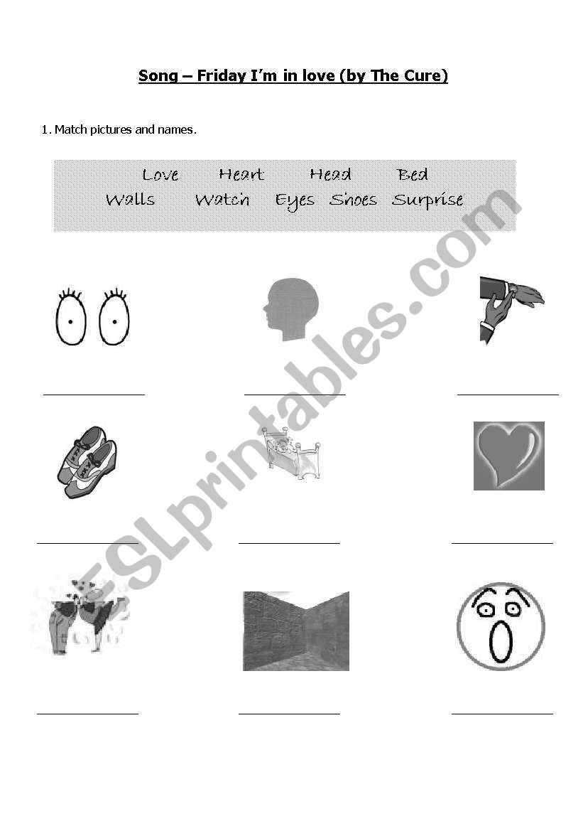 Days of the week worksheet
