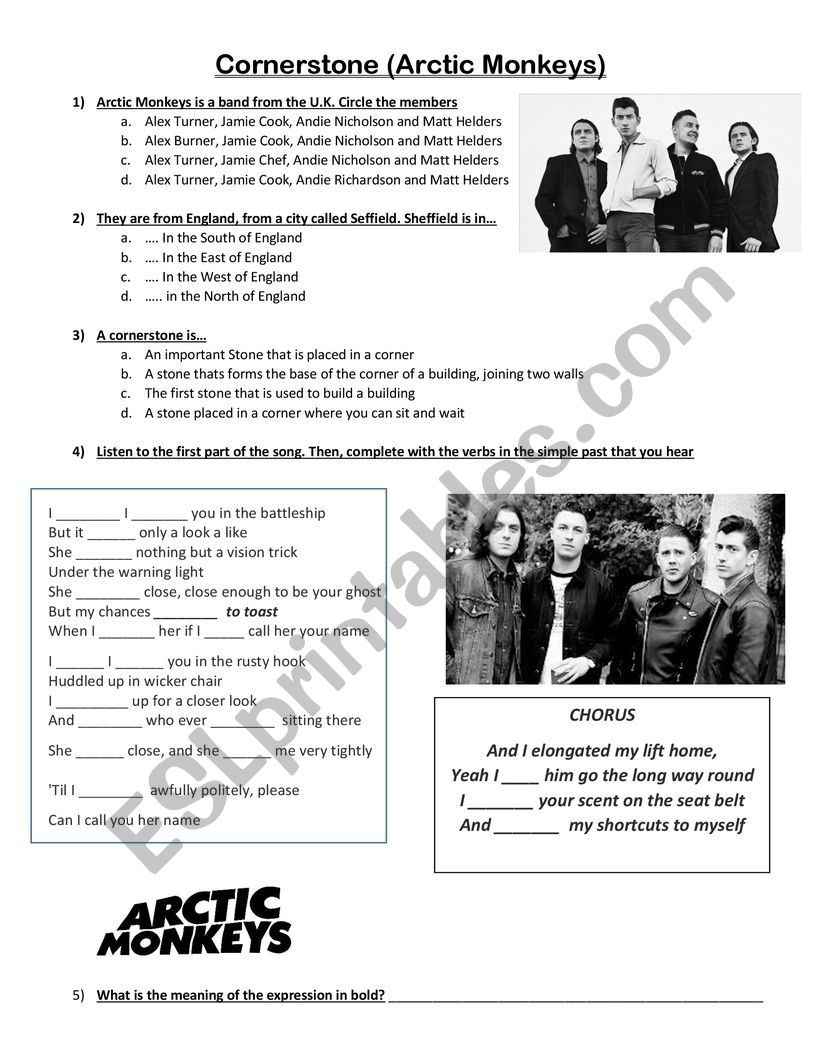Cornerstone  worksheet