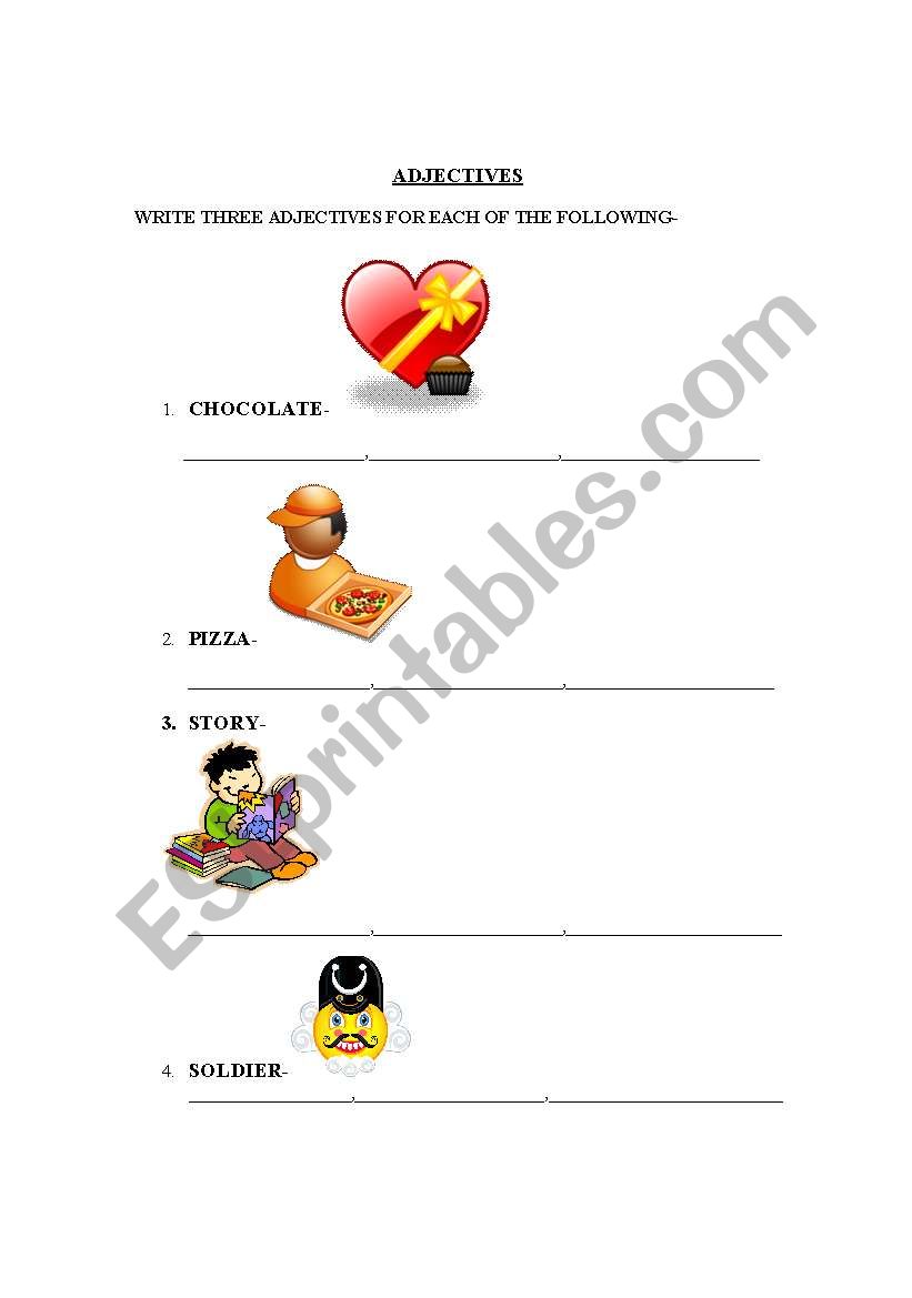 ADJECTIVES worksheet