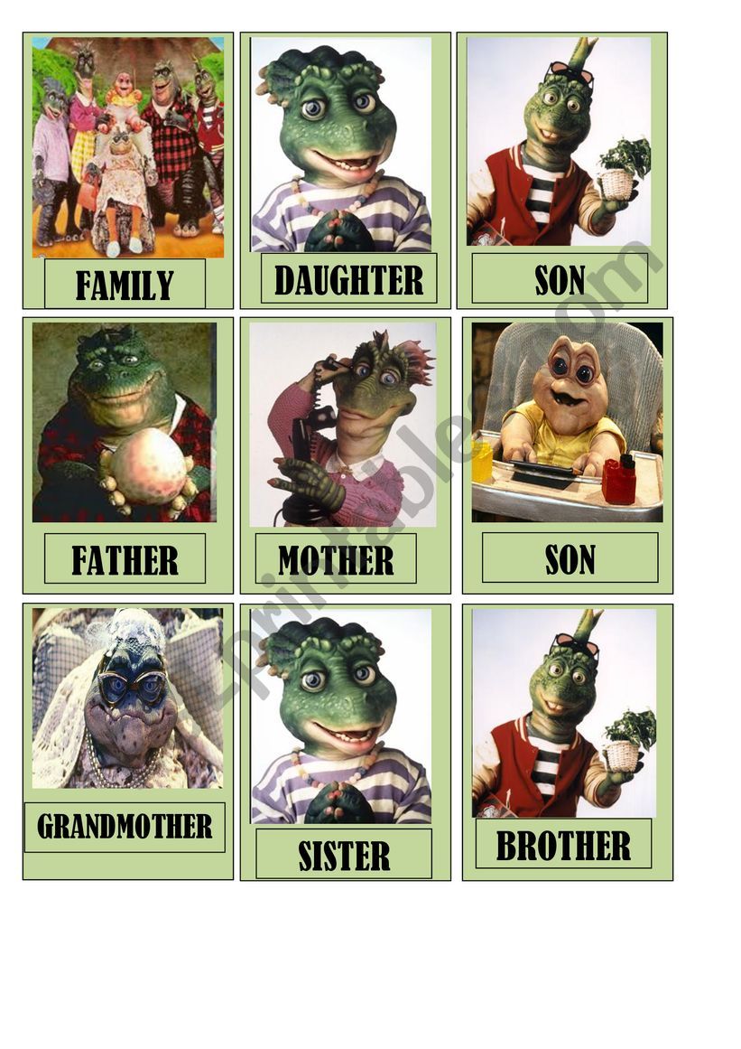 family game cards worksheet