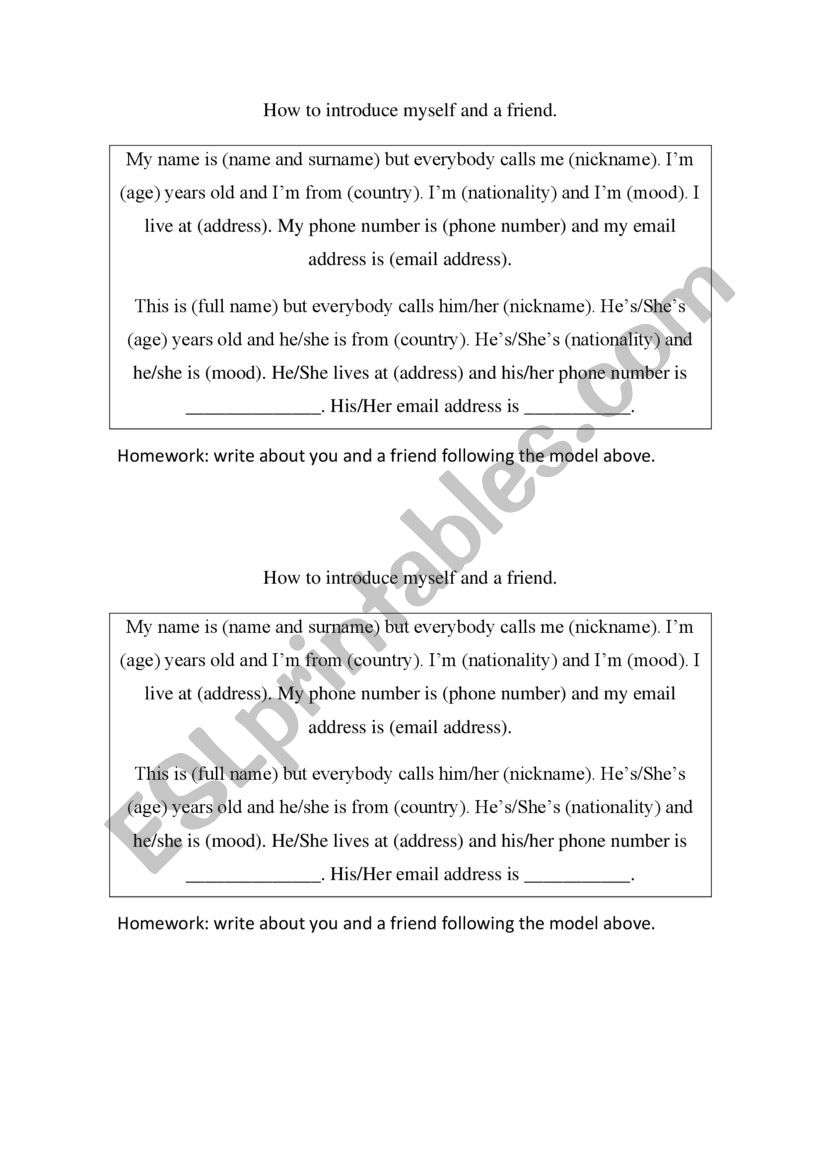 Countries and nationalities worksheet