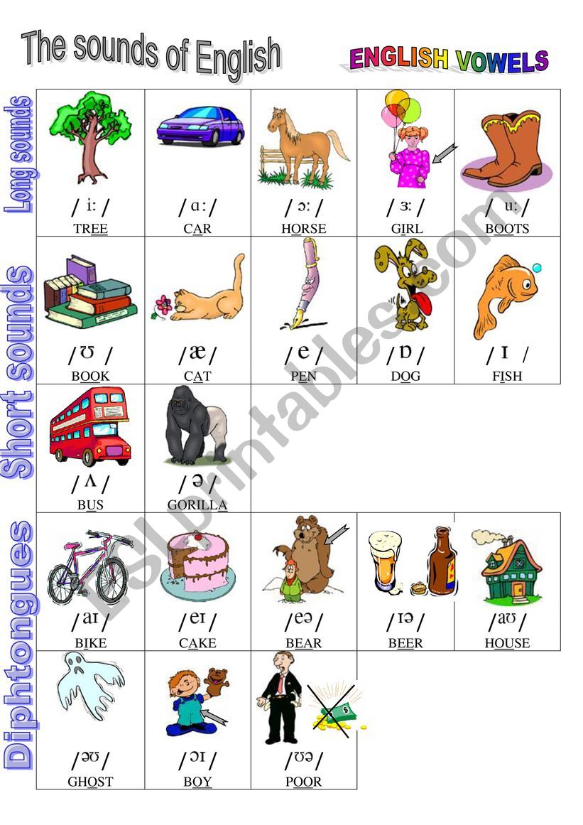 ENGLISH SOUNDS worksheet