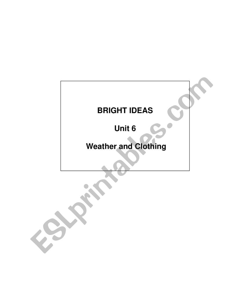 weather and clothing worksheet