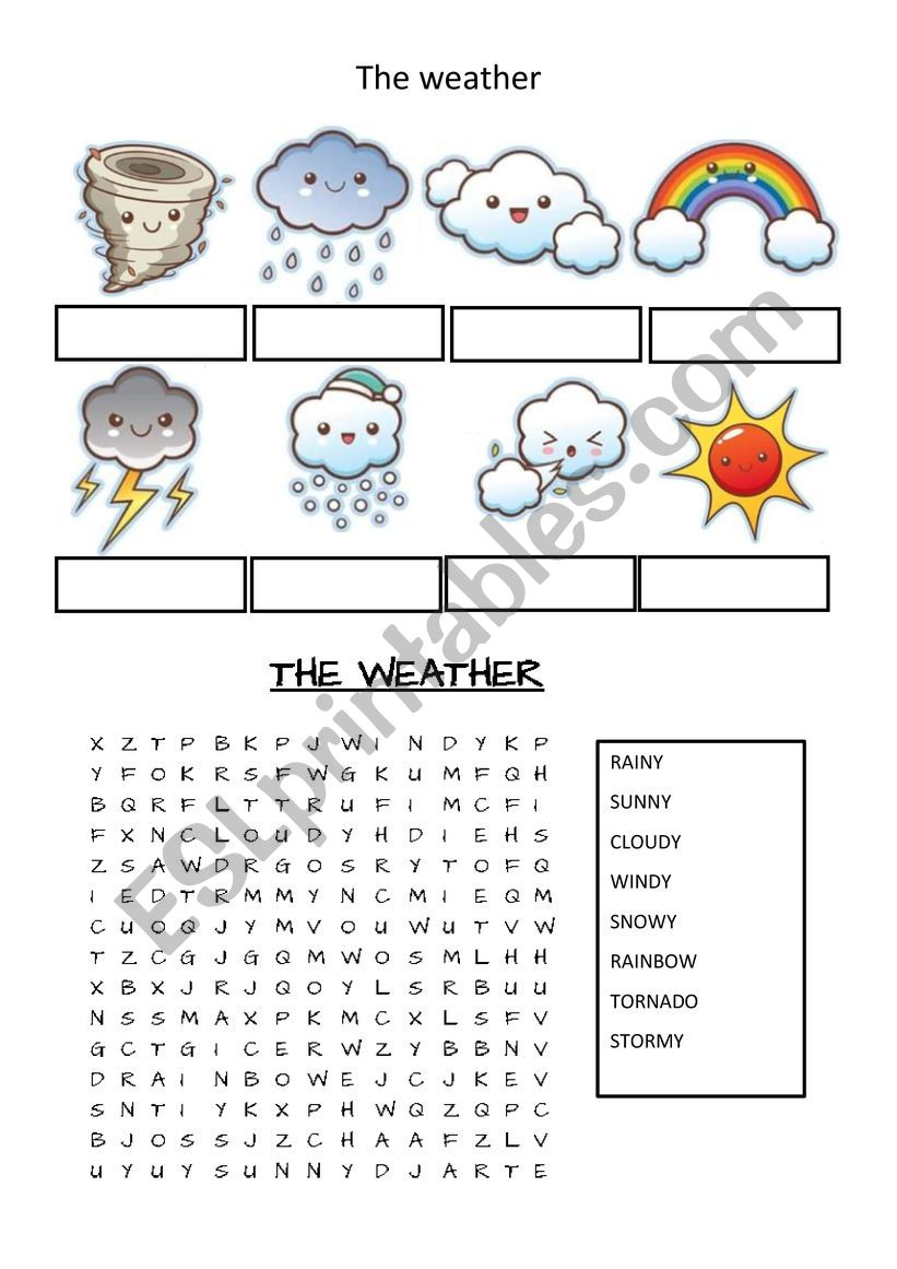 THE WEATHER worksheet