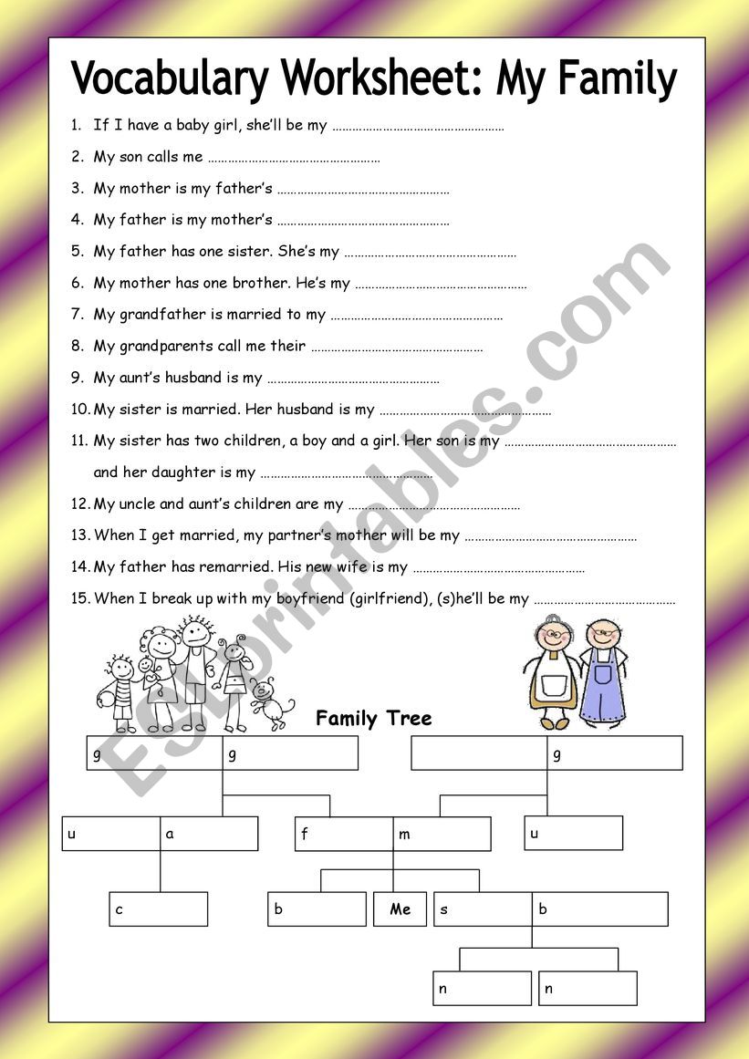 family worksheet