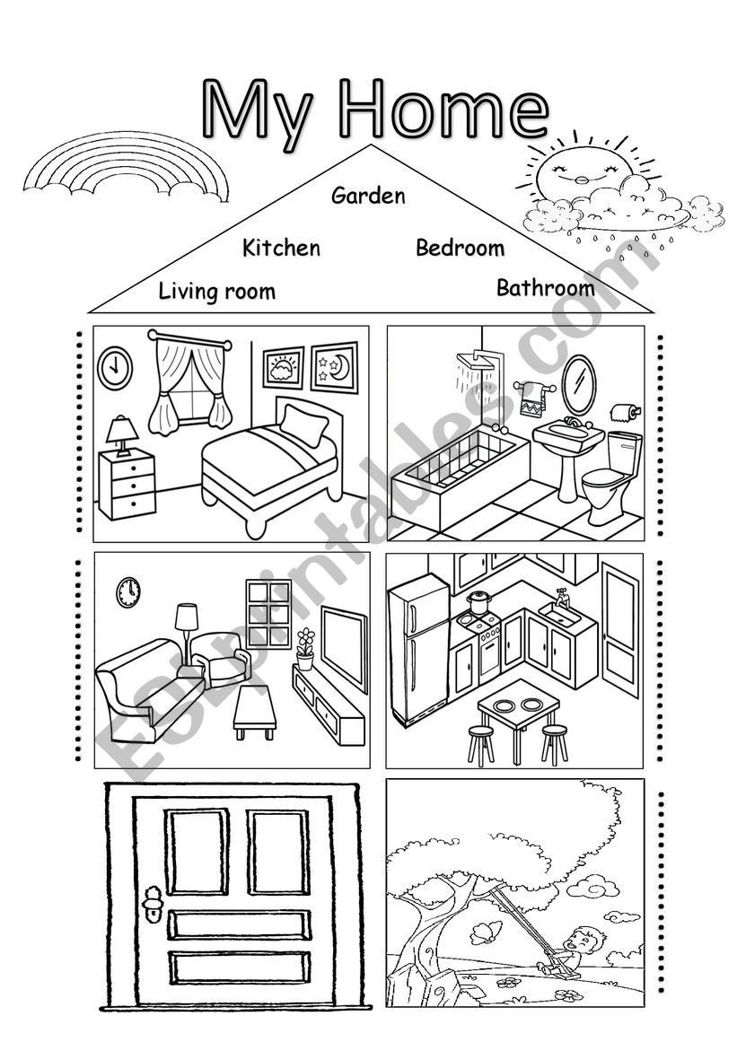 Printable My House Worksheet