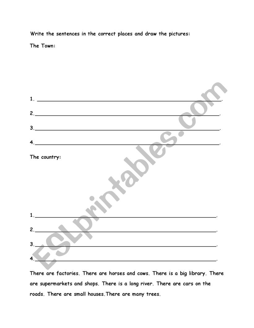 There is, There are  worksheet