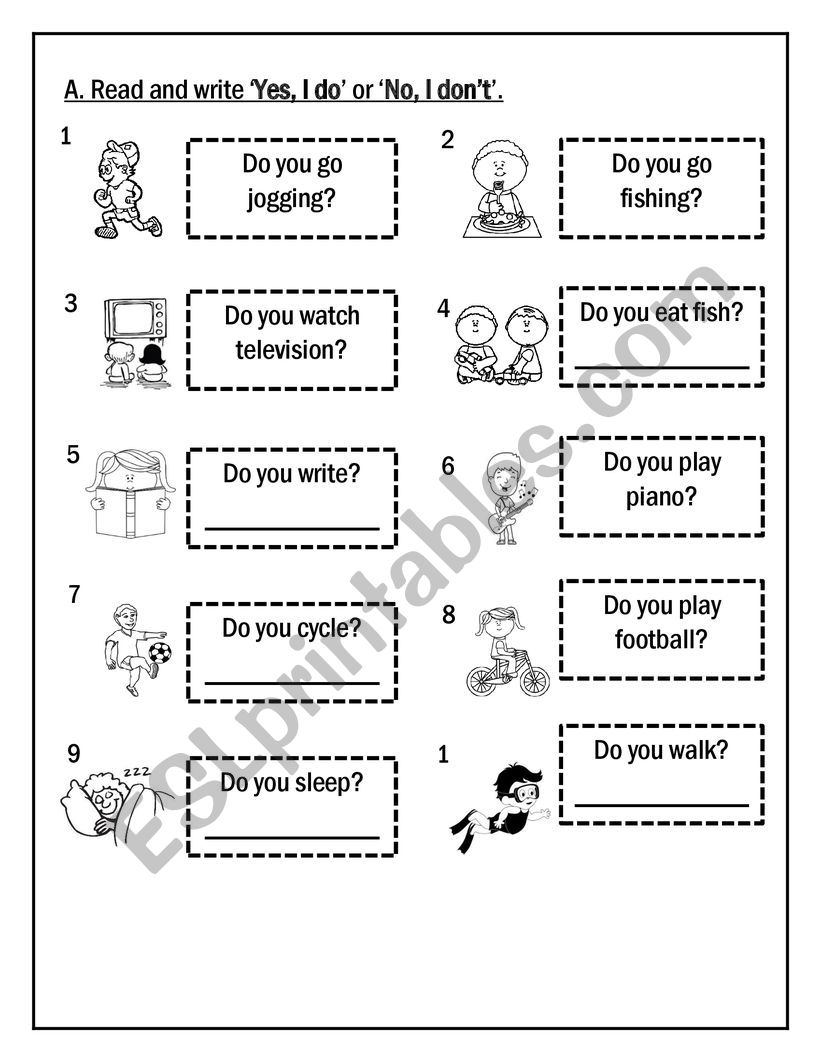 Yes, I do worksheet