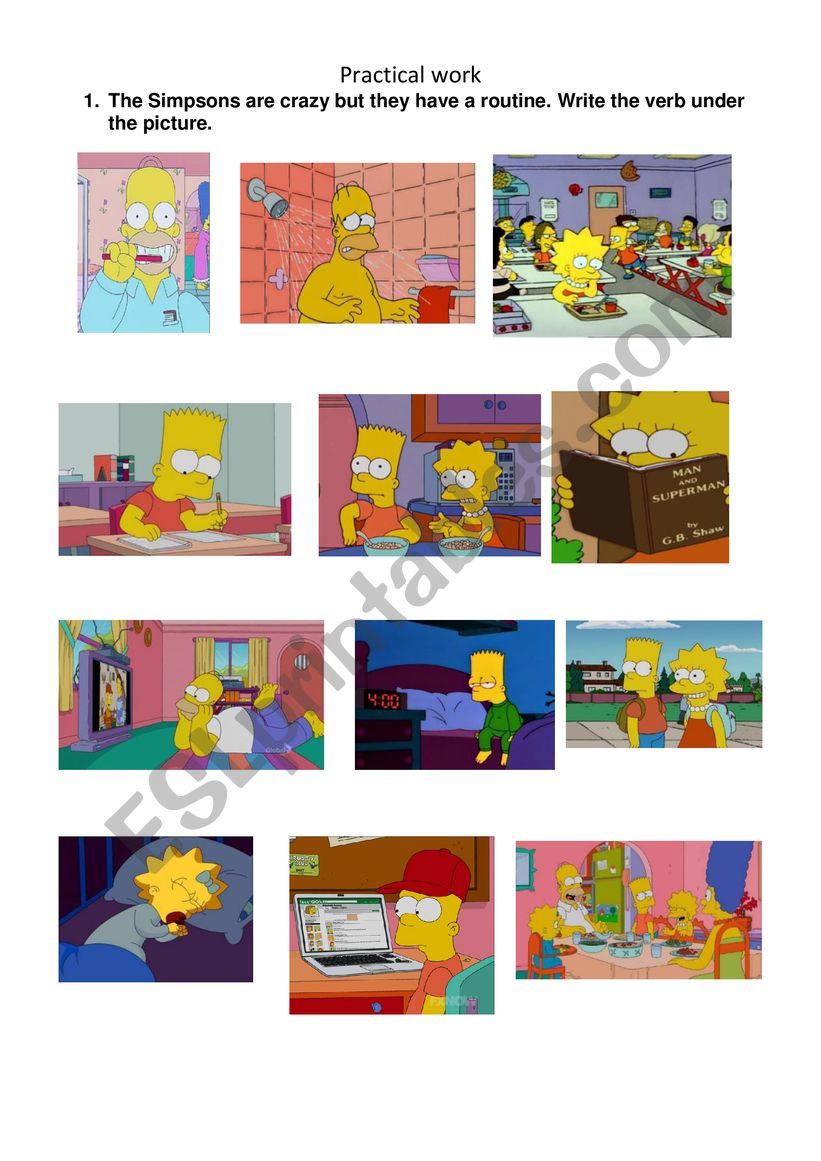 Test: Simple Present. The Simpsons