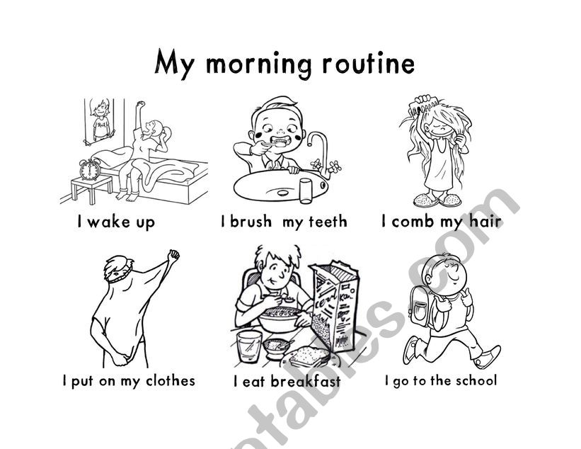 Morning routine worksheet
