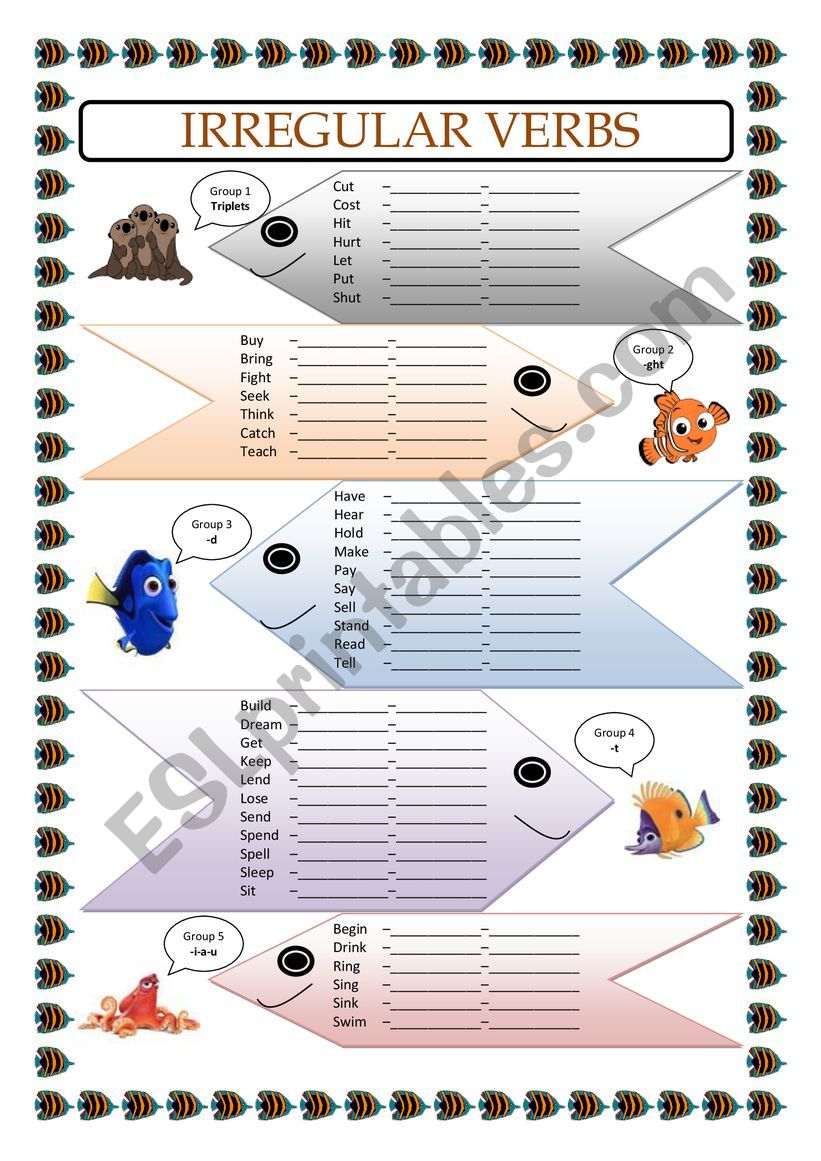 IRREGULAR VERBS worksheet