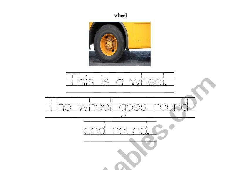 The wheels on the bus worksheet