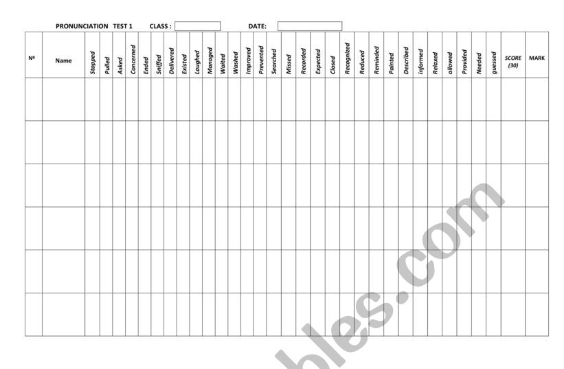 ed pronunciation exercise worksheet