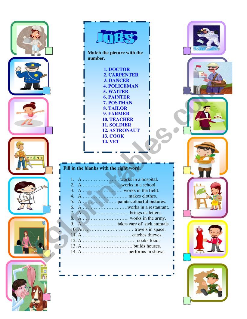 Jobs worksheet