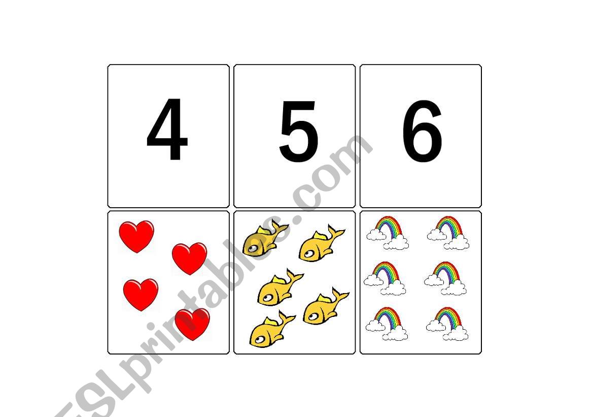 Number Flashcards worksheet