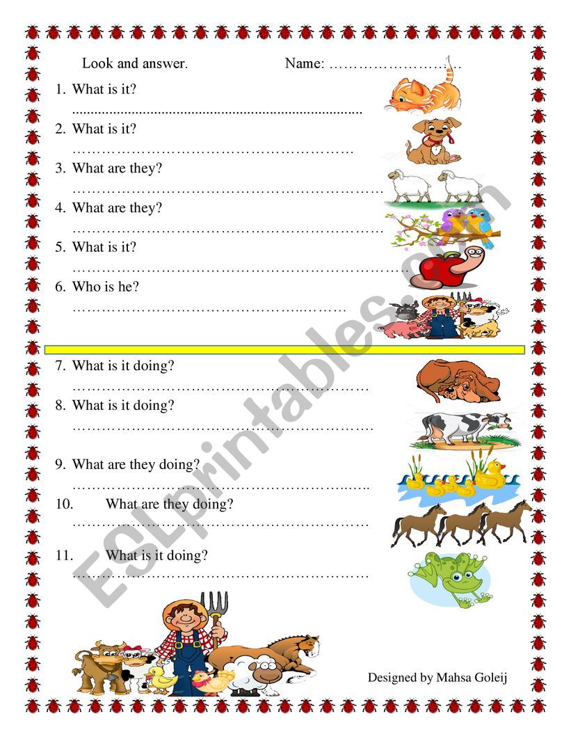 Farm Animals worksheet