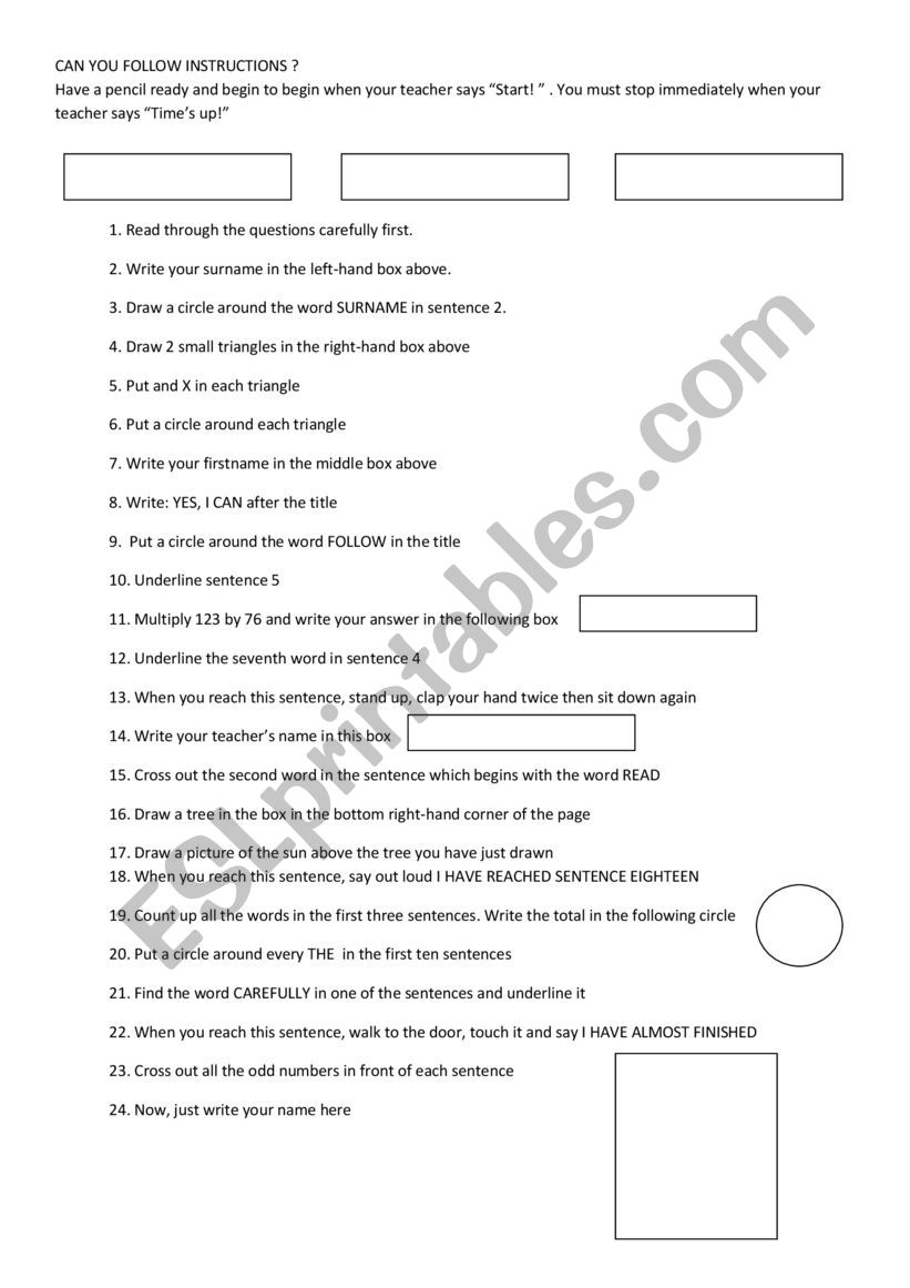 CAN YOU FOLLOW INSTRUCTIONS ?                                                                                                                                                 CAN YOU FOLLOW INSTRUCTIONS ?                                                    