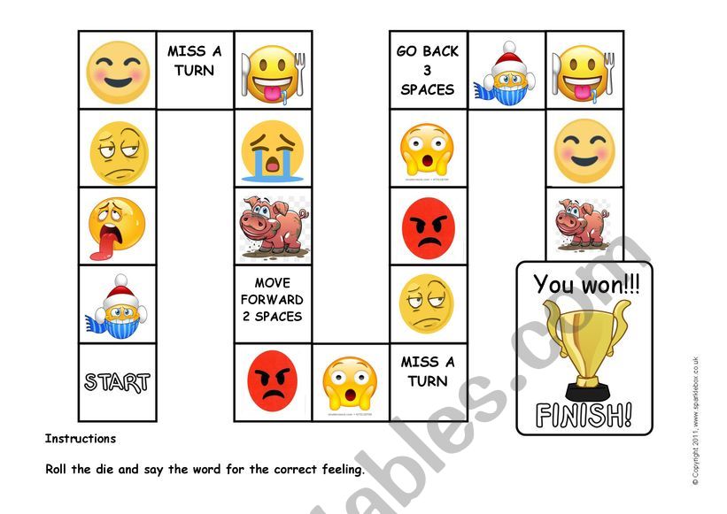 Feelings and Emotions board game