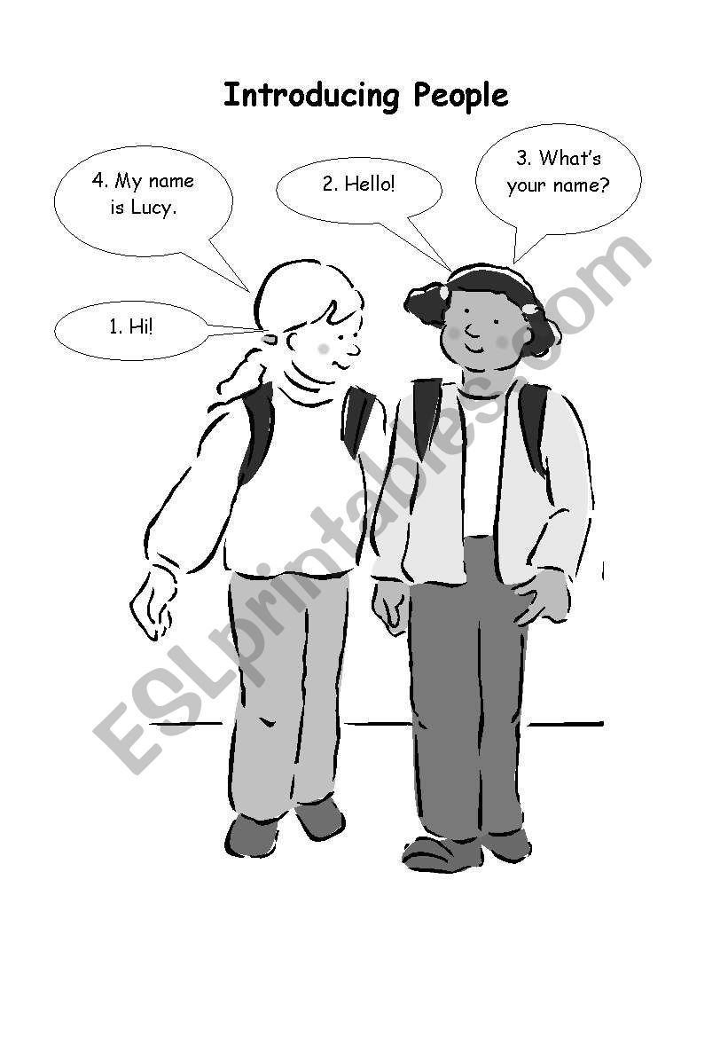 Introducing people worksheet