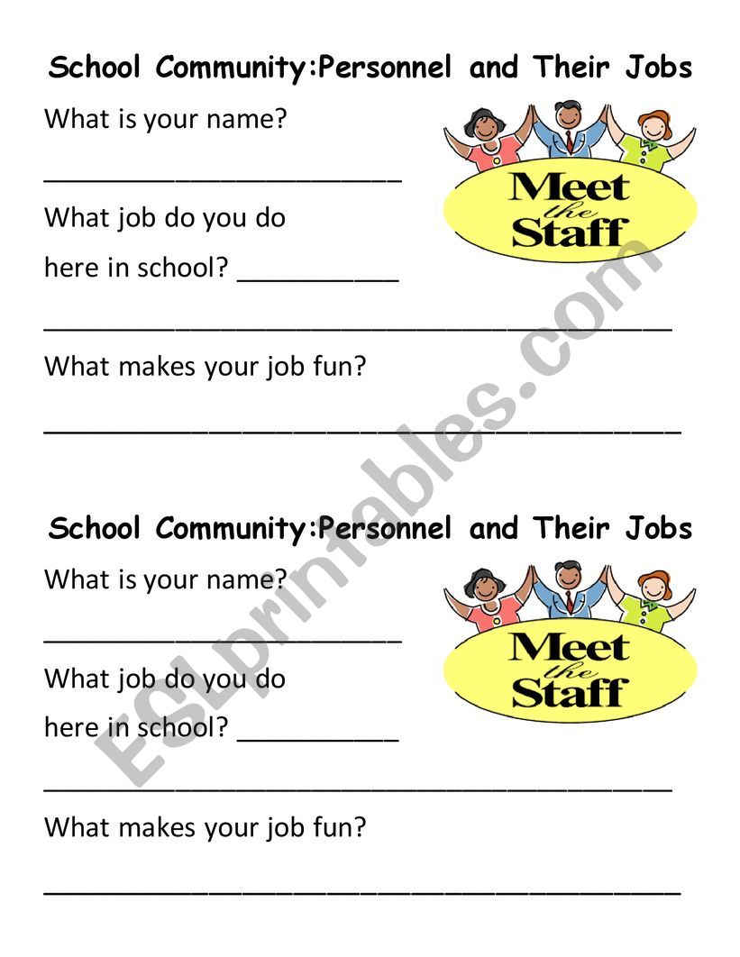 community worksheet