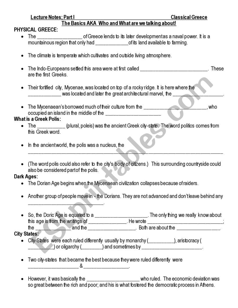Ancient Greek Notes Introduction
