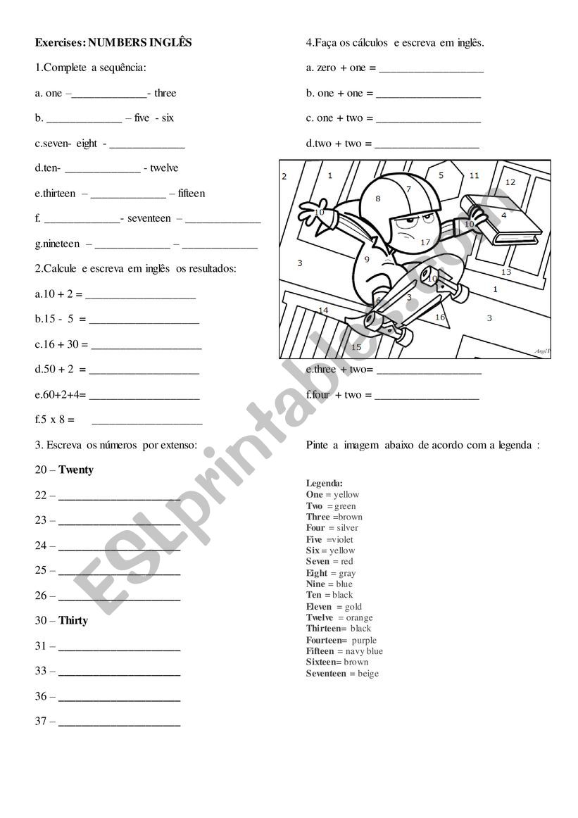 numbers esl worksheet by andy25