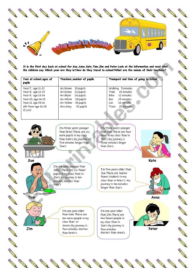 Back to school (quiz) worksheet