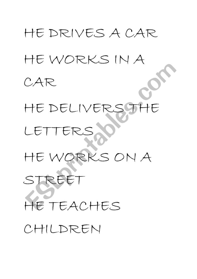 JOB DESCRIPTION worksheet