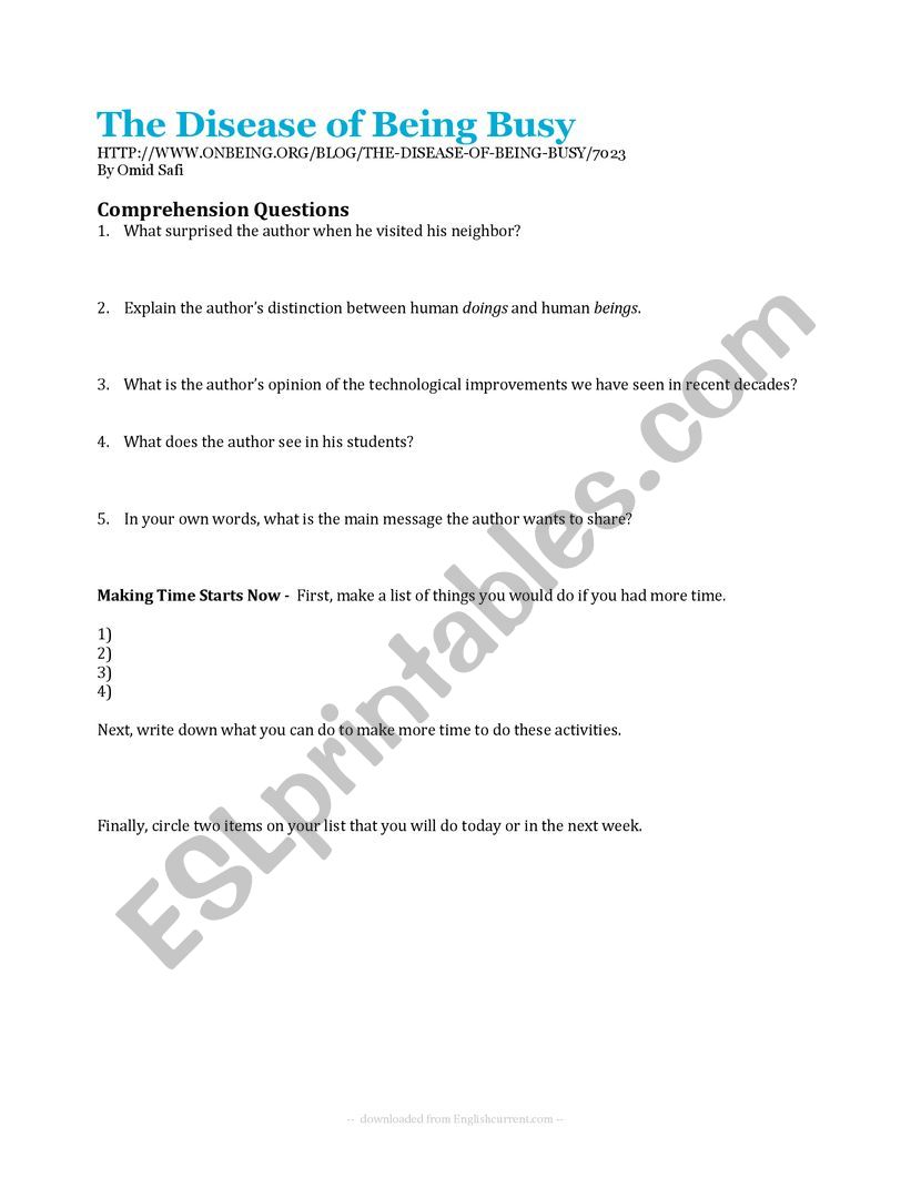 FCE speaking worksheet