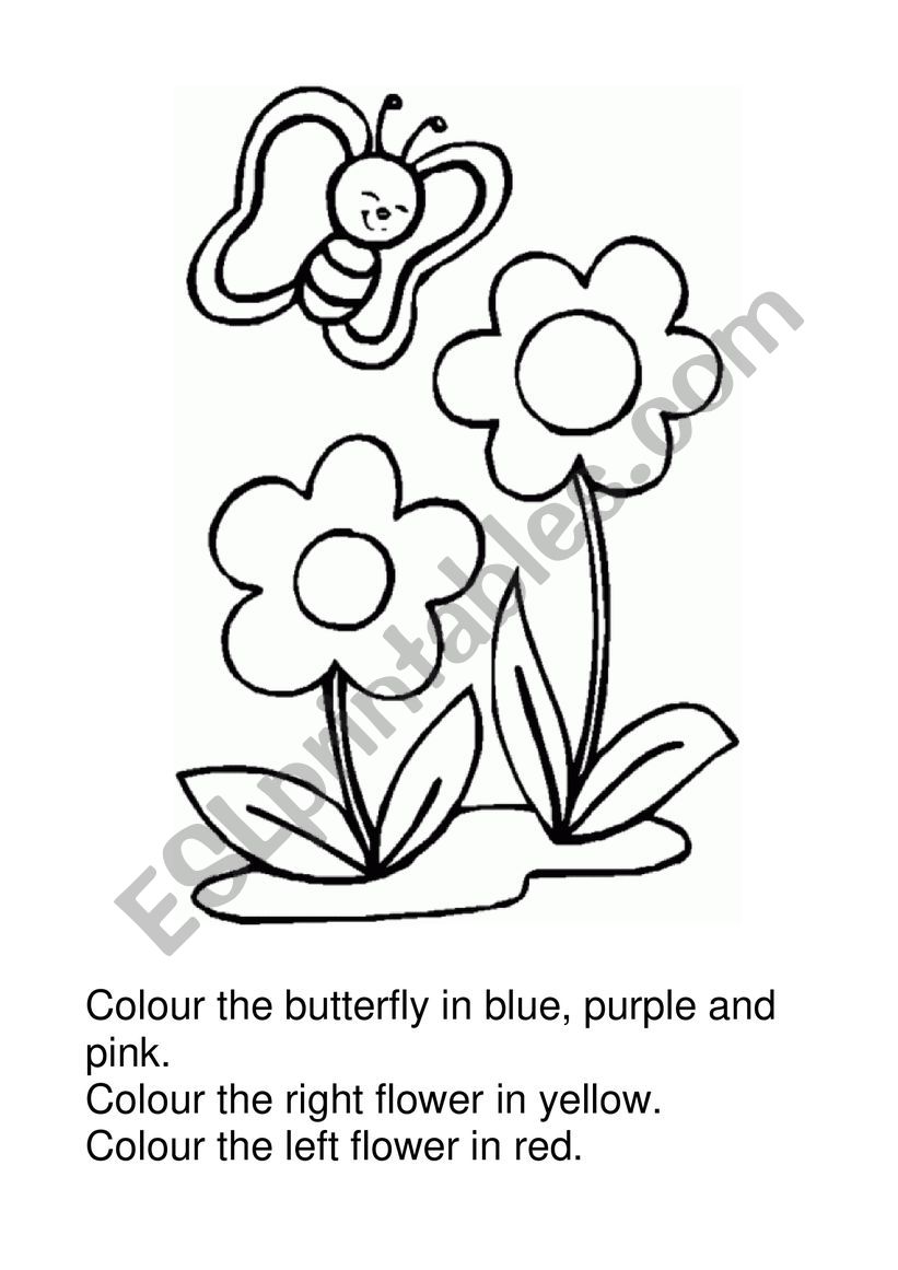 Colouring nature  worksheet