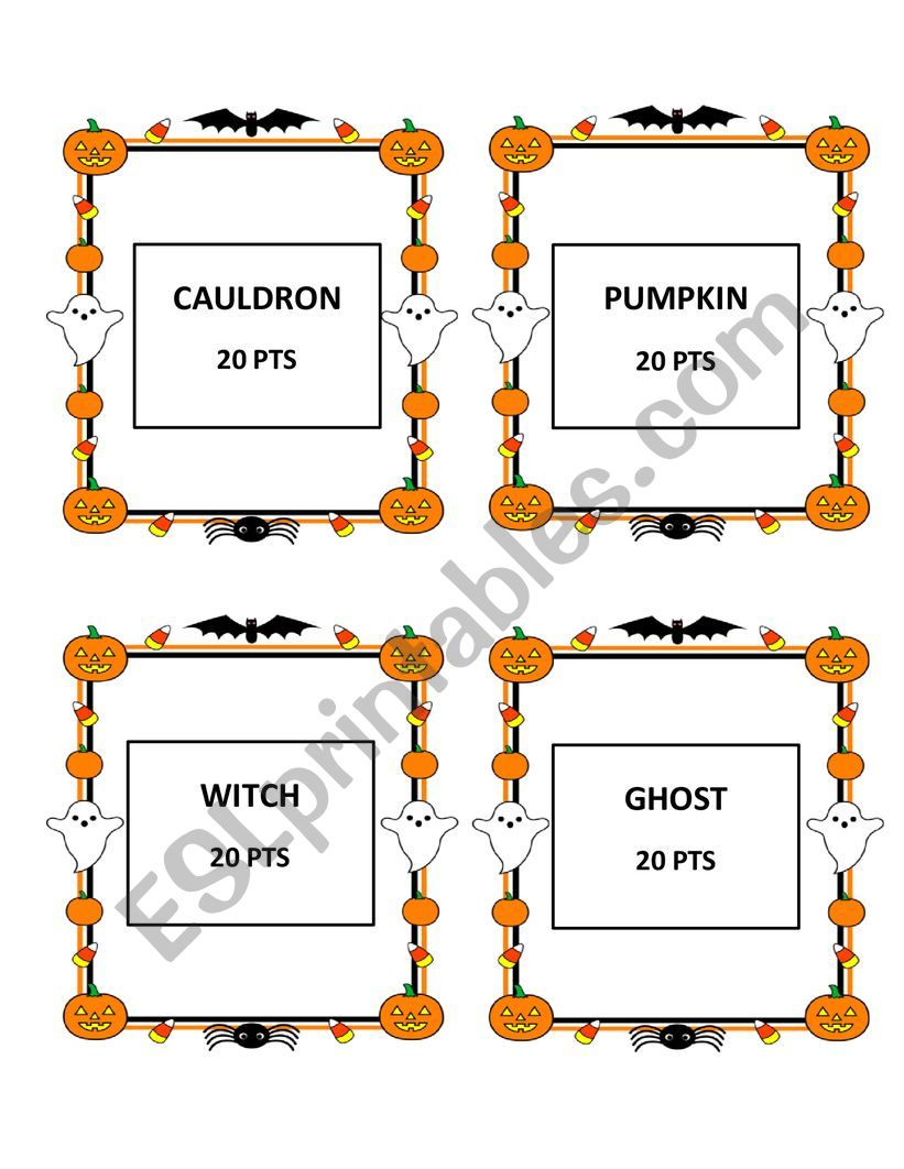 Halloween Pictionary worksheet