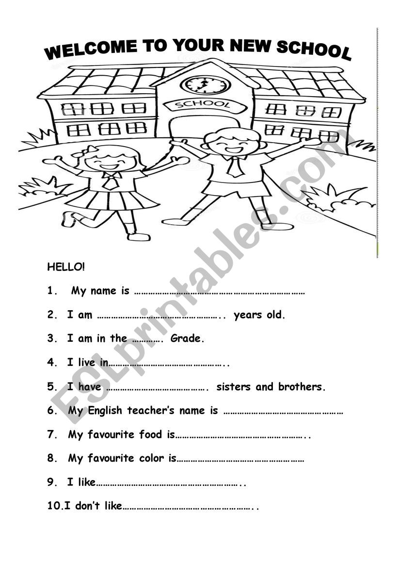 welcome-to-your-new-school-esl-worksheet-by-shaikh