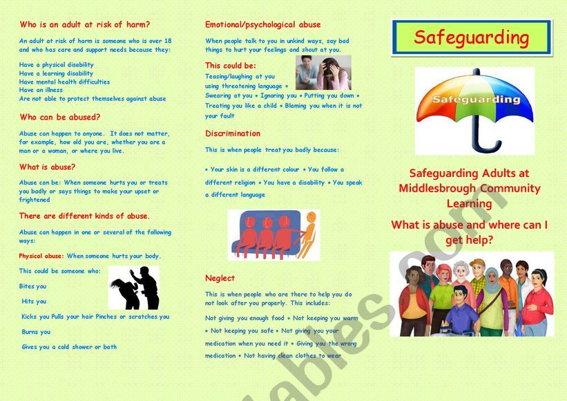 Safeguarding Brochure worksheet