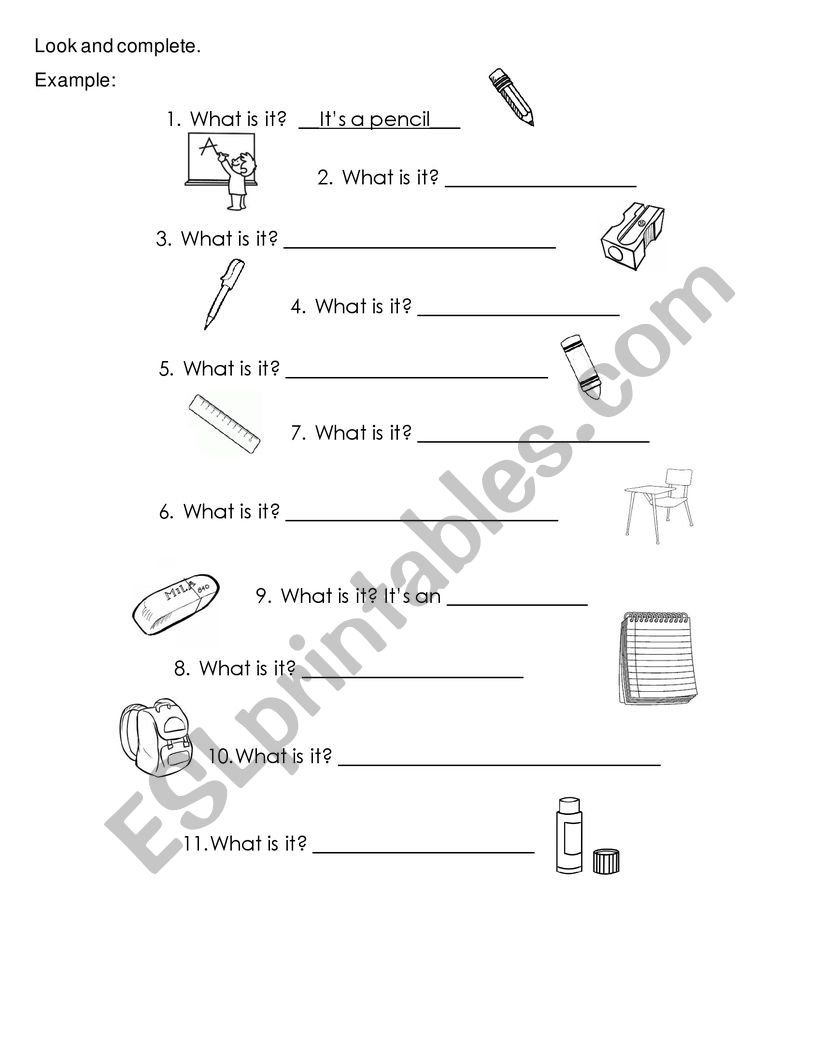 what is it? worksheet