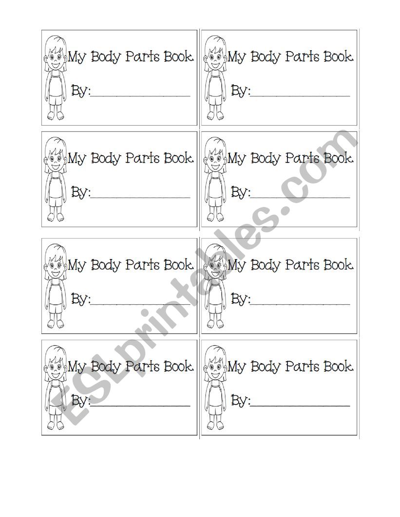 Body parts lapbook worksheet
