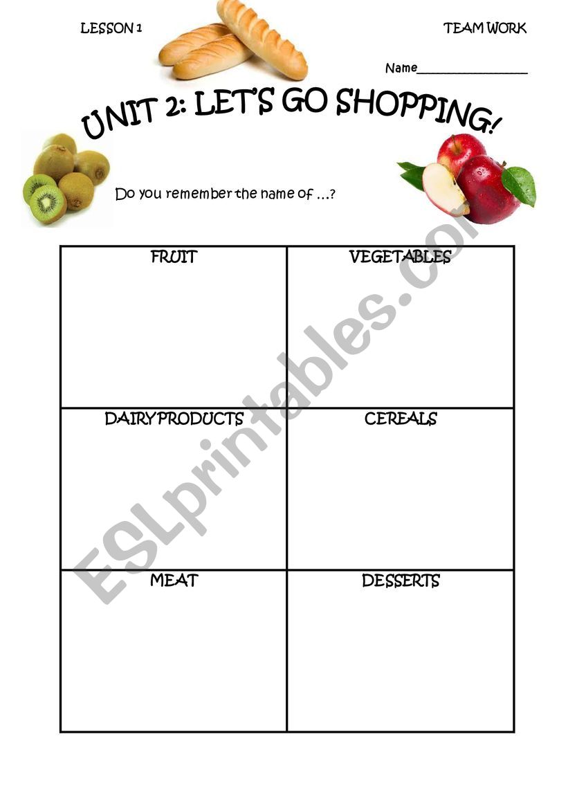 let´s go shopping - ESL worksheet by veromr79