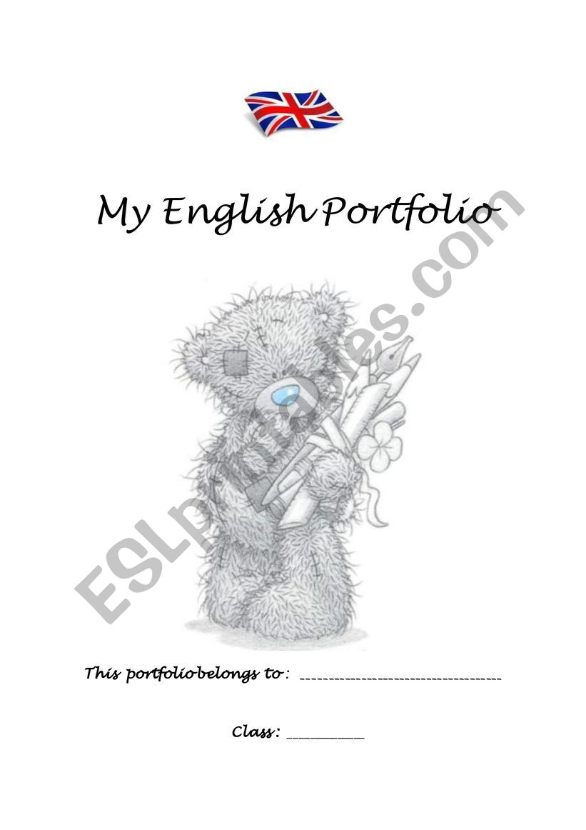 portfolio cover worksheet