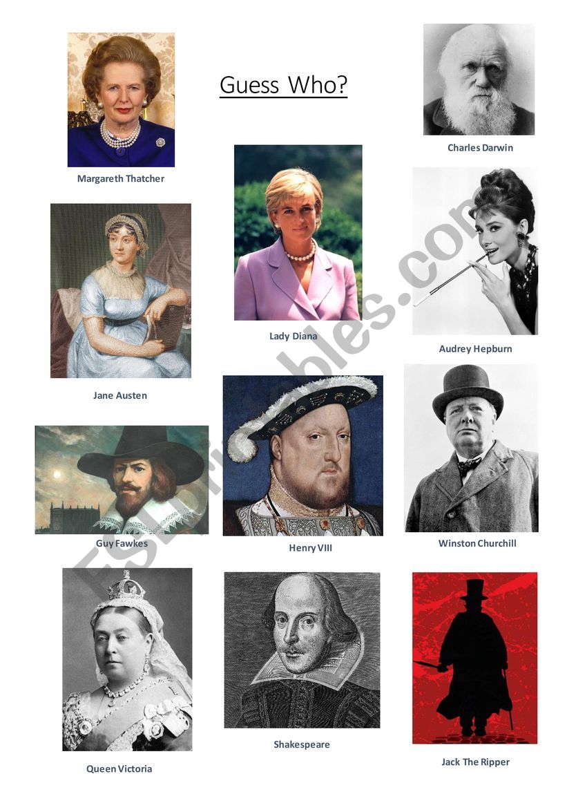 Guess who british personalities 