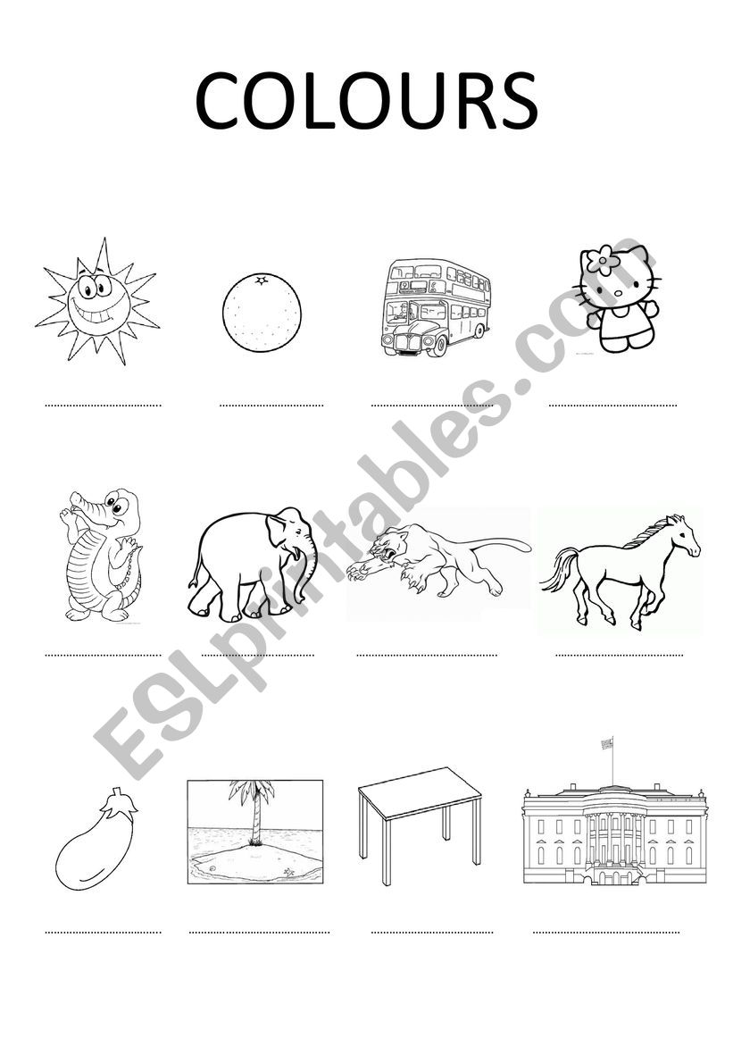 COLOURS worksheet