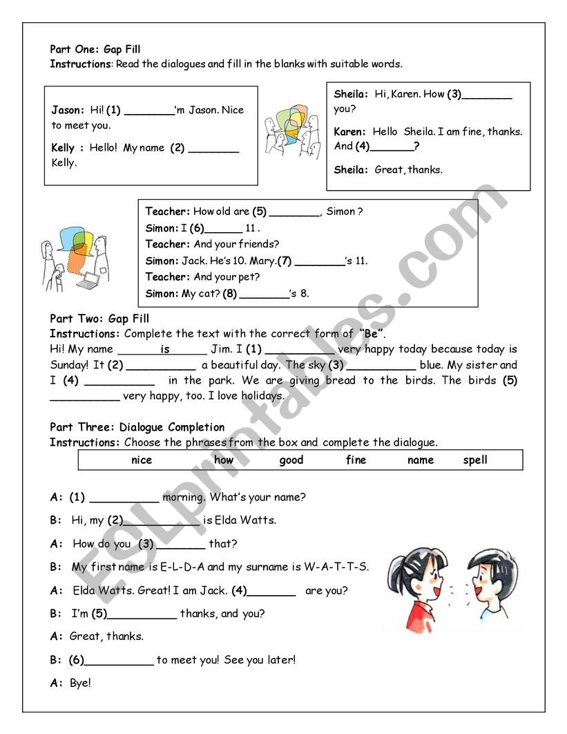 Dialogue Completion worksheet