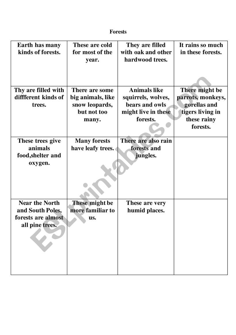 Make a story worksheet