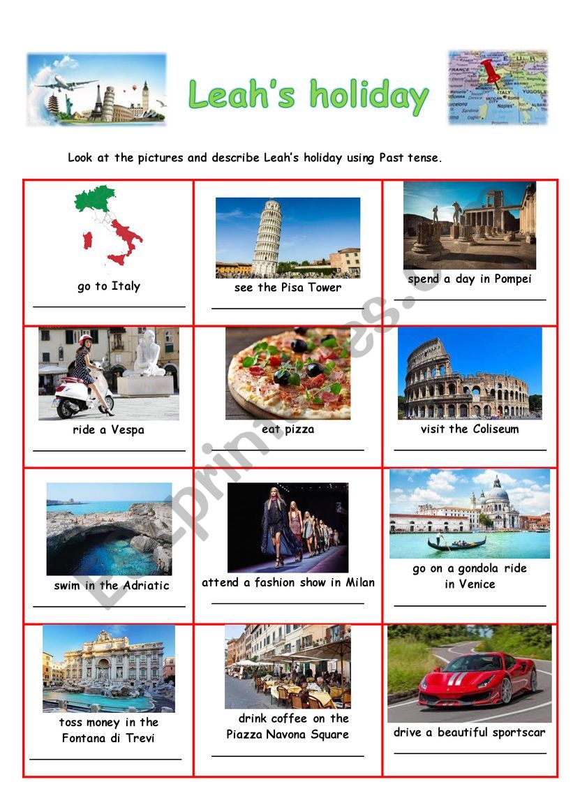 Their holidays worksheet