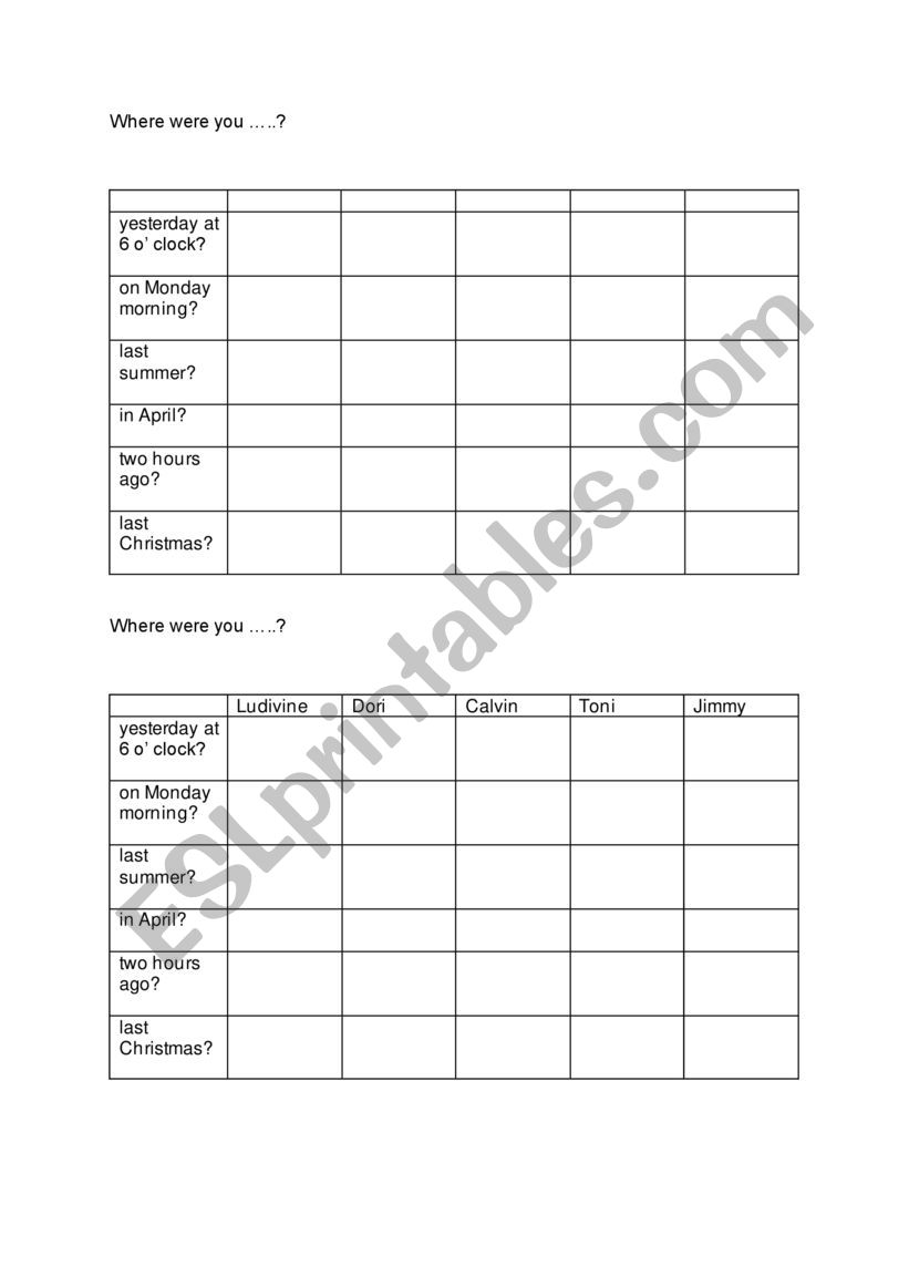 PAST SIMPLE SPEAKING ACTIVITY worksheet