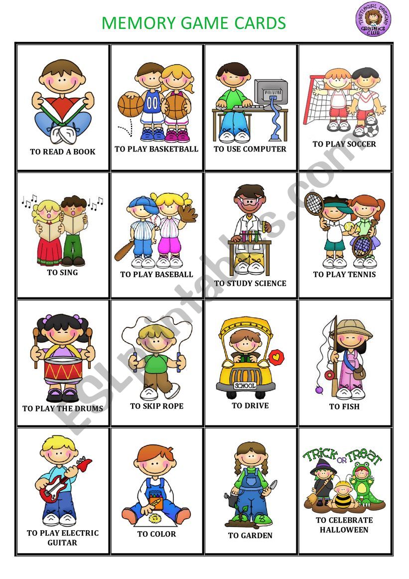 MEMORY GAME: PRESENT CONTINUOUS