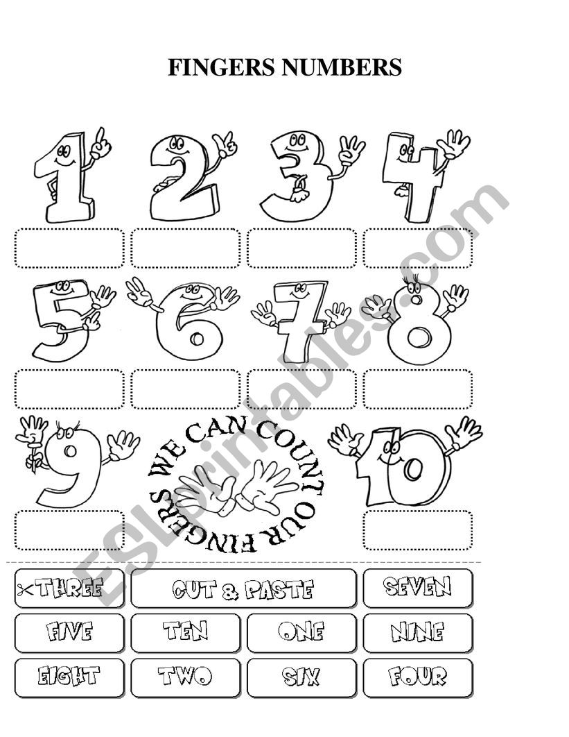 Colours and number worksheet