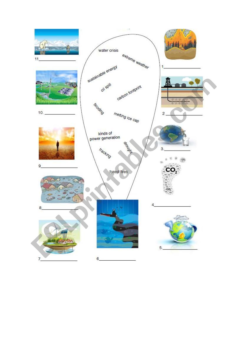 CLIMATE CHANGE worksheet