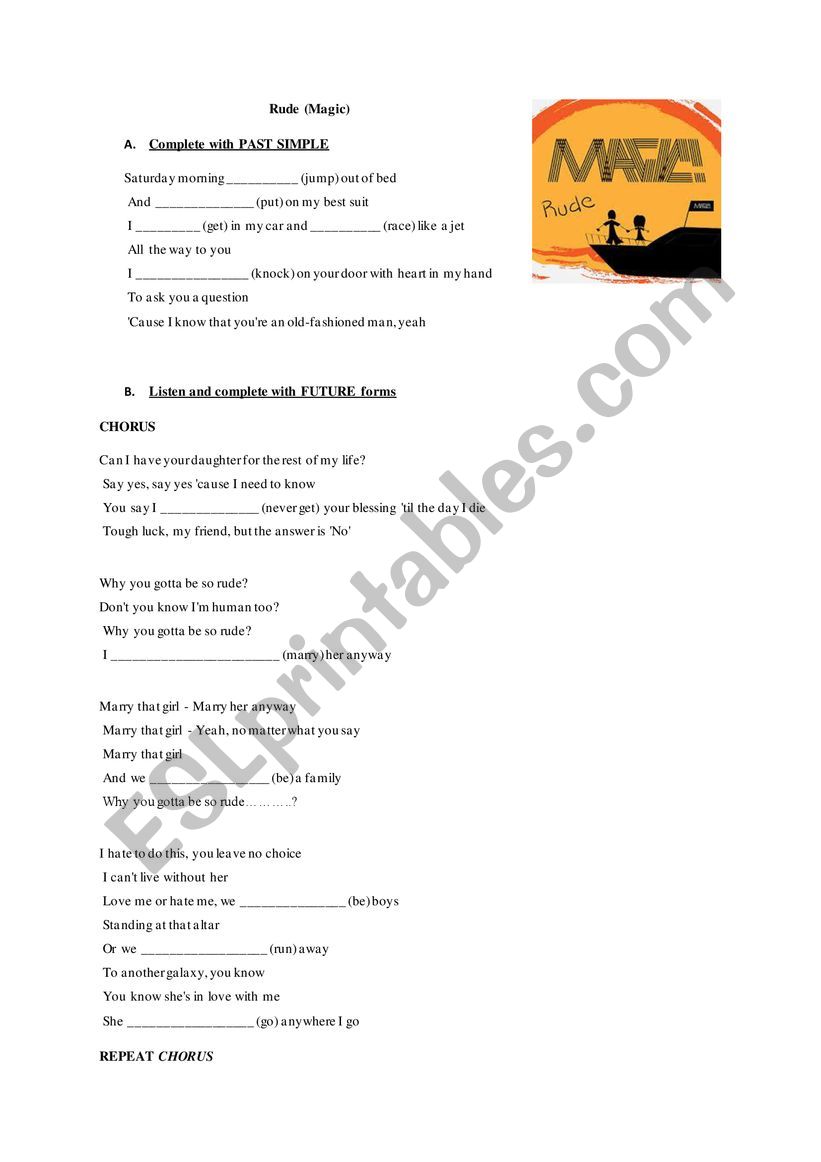 Rude worksheet