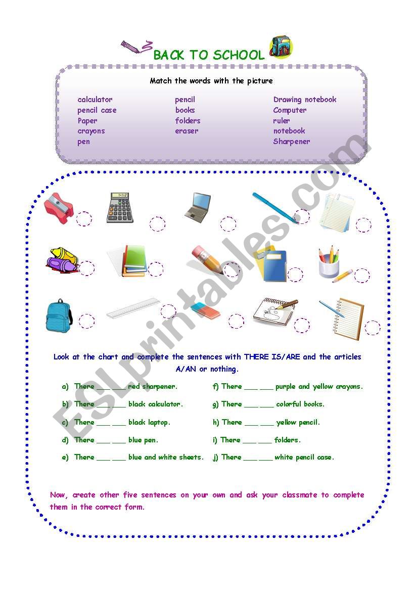 BACK TO SCHOOL (20.08.08) worksheet