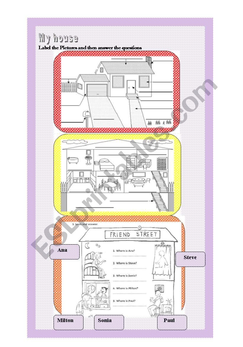 My house worksheet