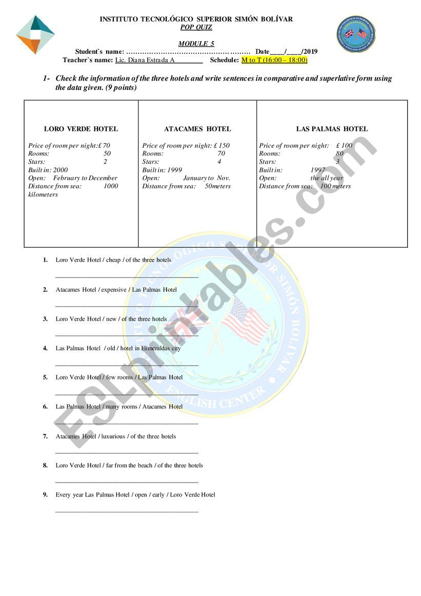 quiz  worksheet